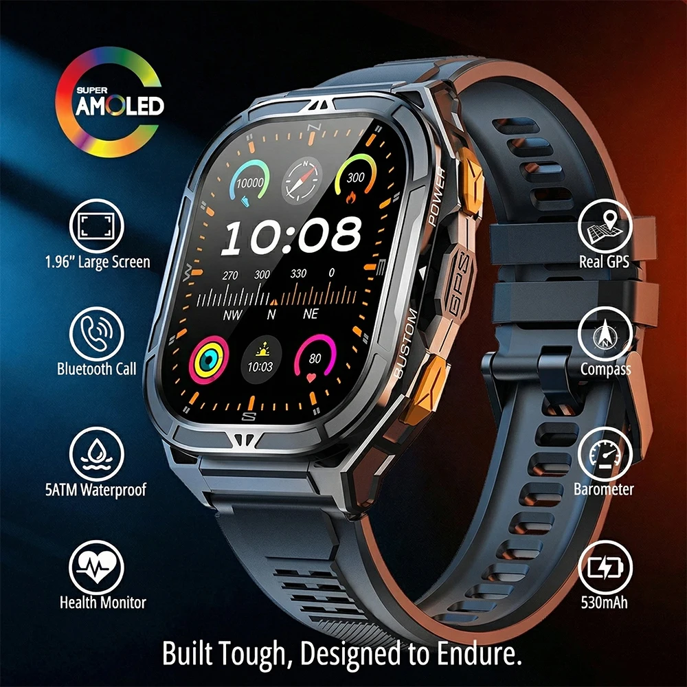Luxury AMOLED Smartwatch Real  - Compass Watch Luxury ulasan dan harga