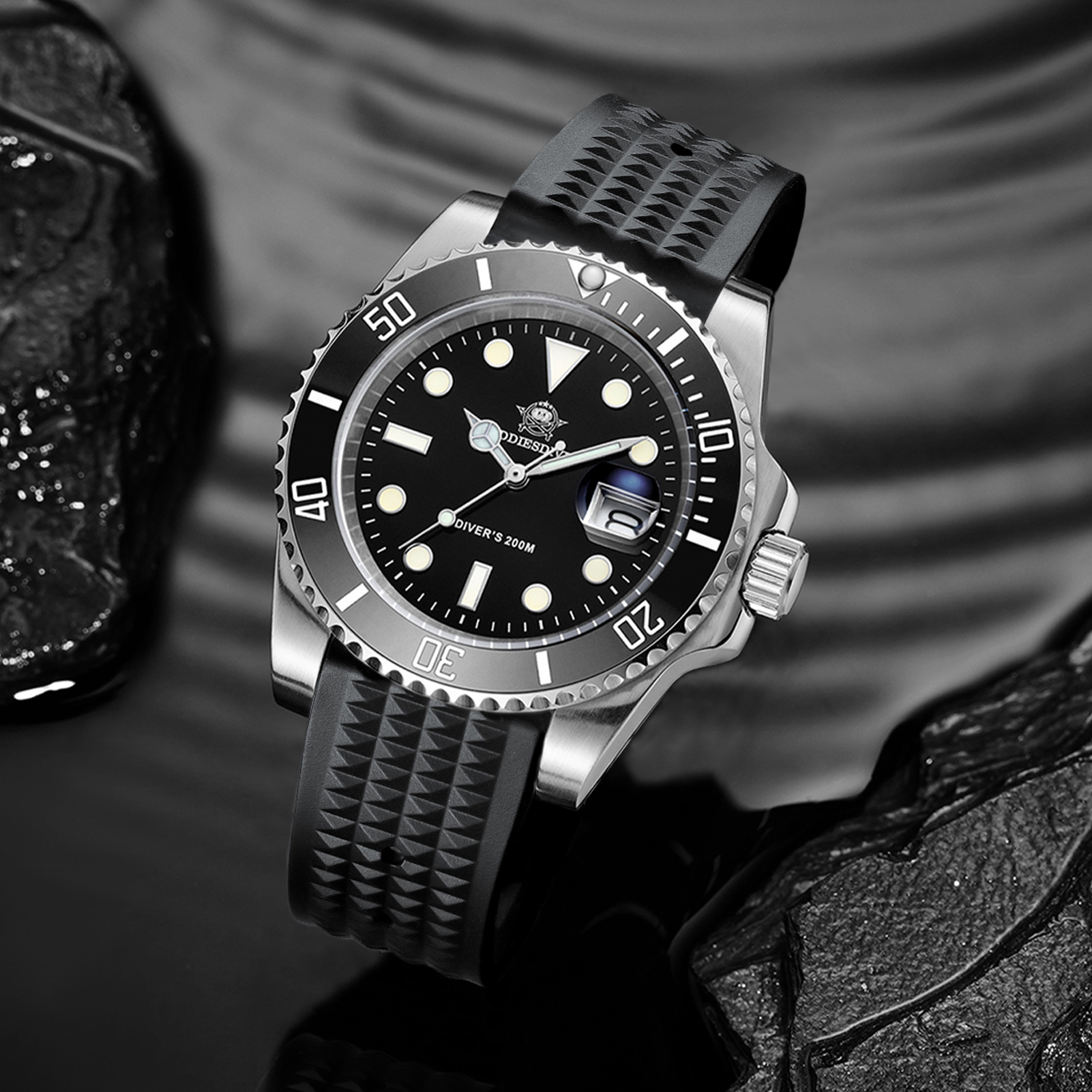 ADDIESDIVE Luxury Stainless St - Luxury Watch Drawing ulasan dan harga