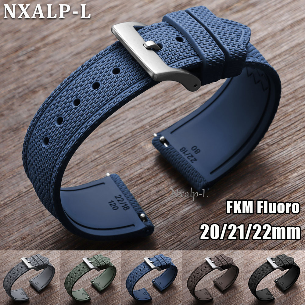 Fluoro Rubber Watch Strap 20mm - Luxury Watch Omega ulasan dan harga