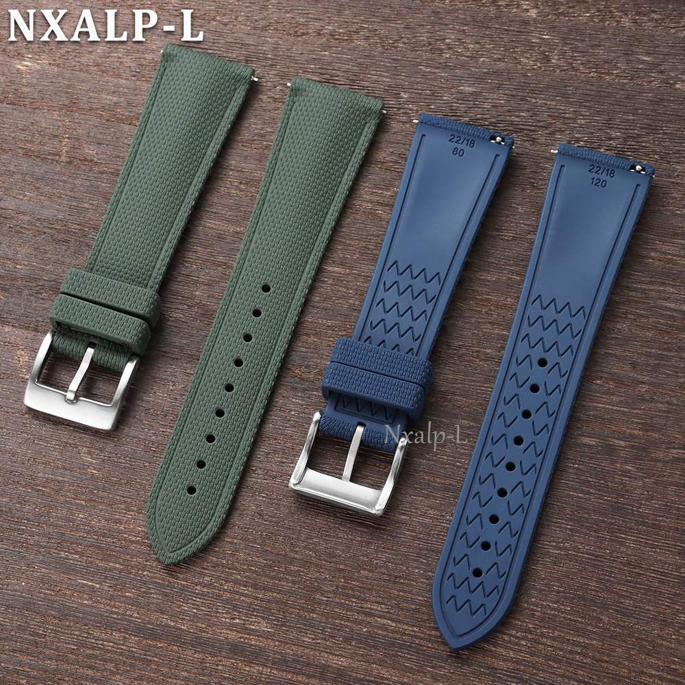 Fluoro Rubber Watch Strap 20mm - Luxury Watch Omega ulasan dan harga