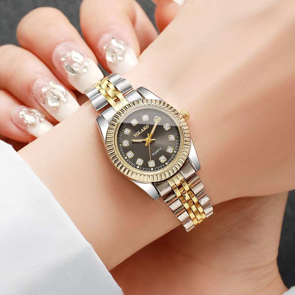 Fashion Rhinestone Women Quart - Luxury Watch For Girls ulasan dan harga