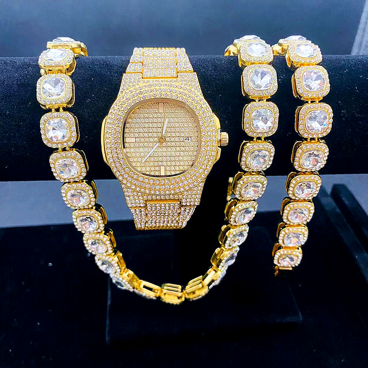Luxury Watch + Chain + Bracele - Luxury Watch Miami ulasan dan harga