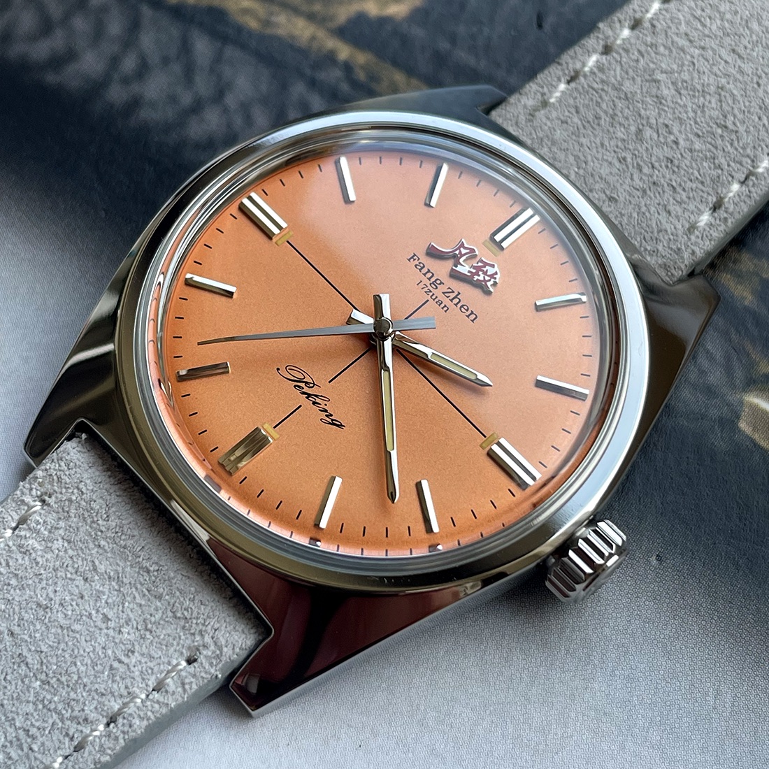 Merkur Watch Salmon Dial Watch - Guilloché Dial Watch ulasan dan harga