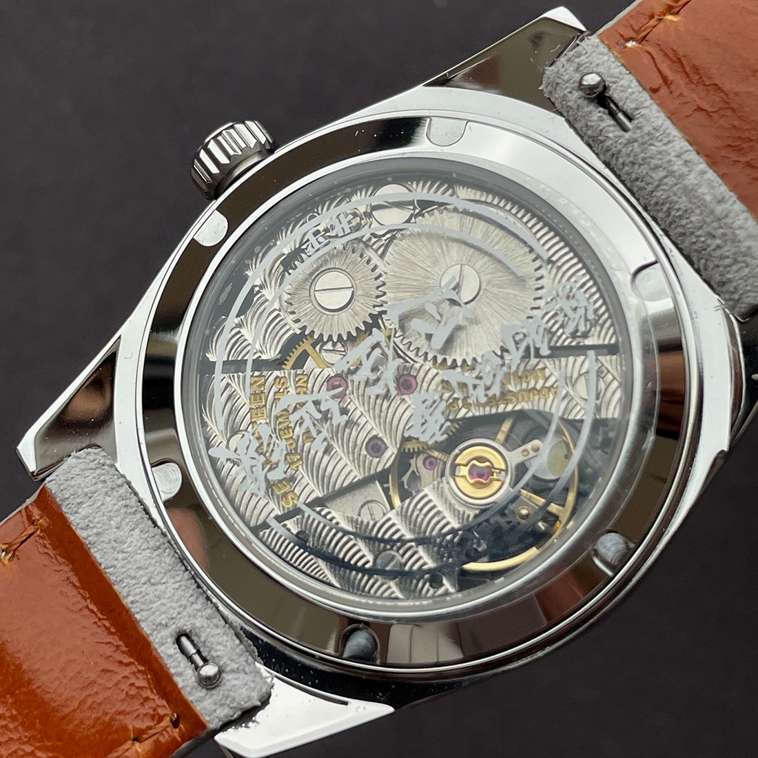 Merkur Watch Salmon Dial Watch - Guilloché Dial Watch ulasan dan harga