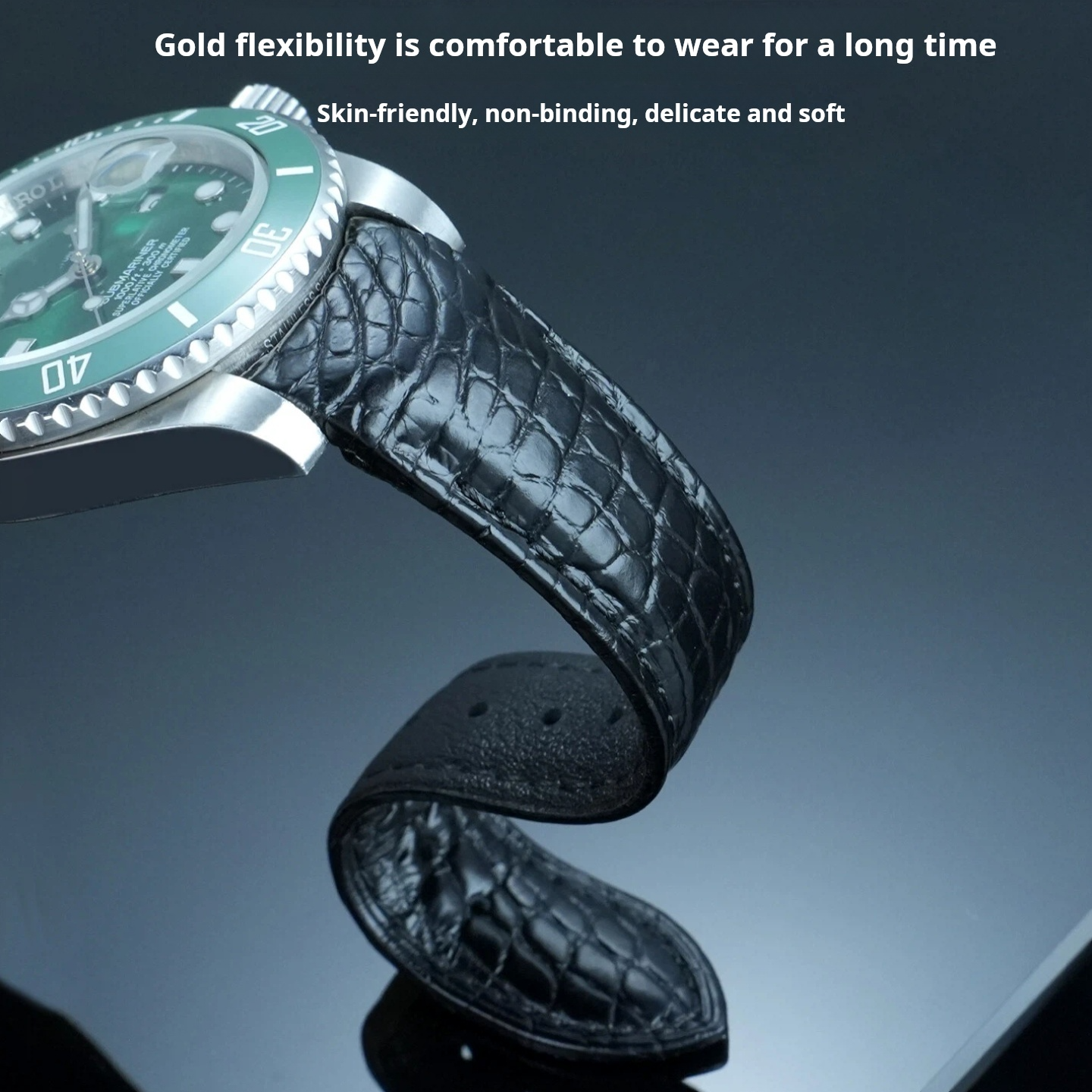 20mm 22mm Curved Crocodile Ski - Luxury Watch Class ulasan dan harga