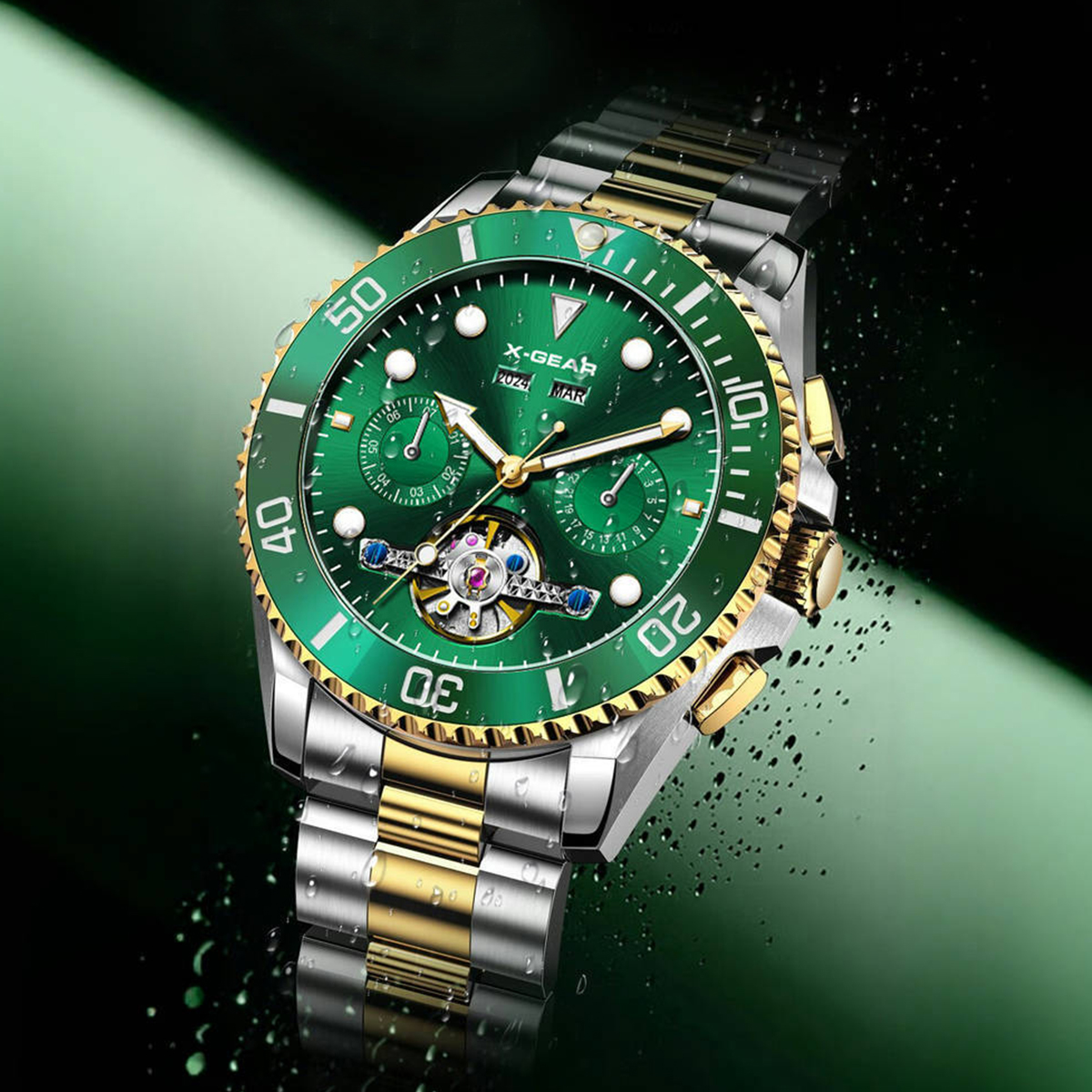X-GEAR Mens Green Mechanical W - Luxury X I Watch ulasan dan harga