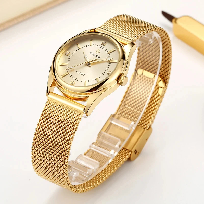 WWOOR Luxury Brand Dress Gold  - Luxury Watch Brand For Women ulasan dan harga