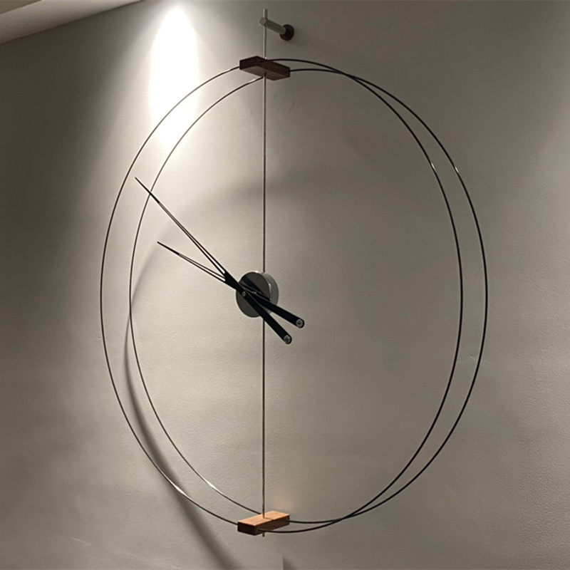 Spanish minimalist walnut wall - Luxury Watch Wall Clock ulasan dan harga