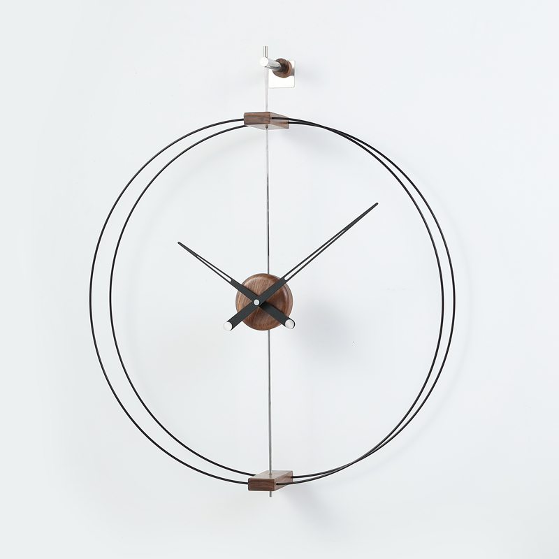 Spanish minimalist walnut wall - Luxury Watch Wall Clock ulasan dan harga
