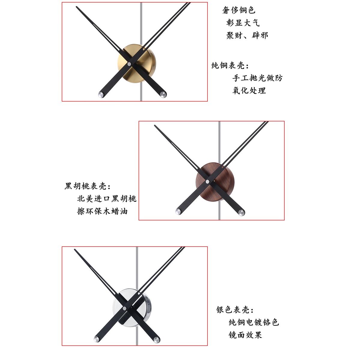 Spanish minimalist walnut wall - Luxury Watch Wall Clock ulasan dan harga