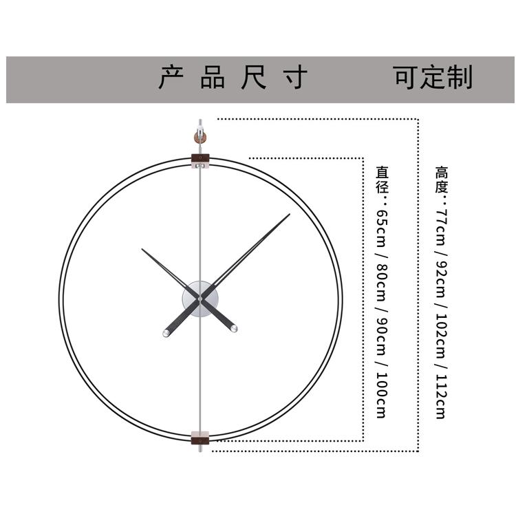 Spanish minimalist walnut wall - Luxury Watch Wall Clock ulasan dan harga