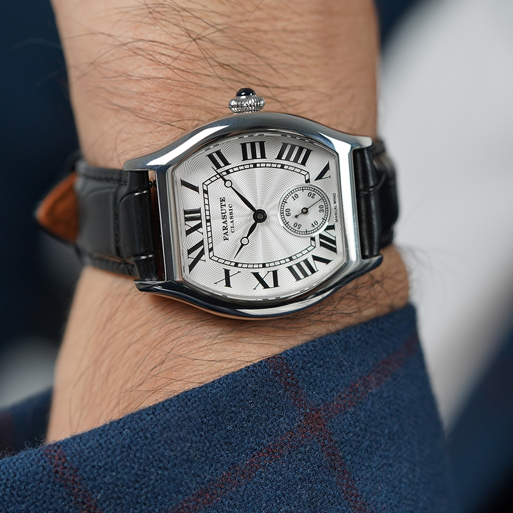 FARASUTE 36mm Retro Hangzhou C - Guilloché Dial Watch ulasan dan harga
