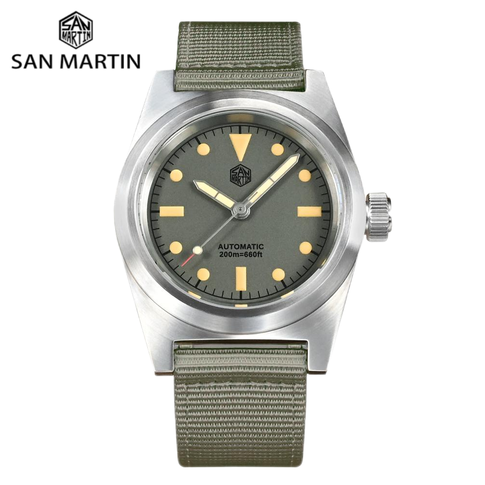 San Martin 38MM Automatic Mech - Guilloché Dial Watch ulasan dan harga
