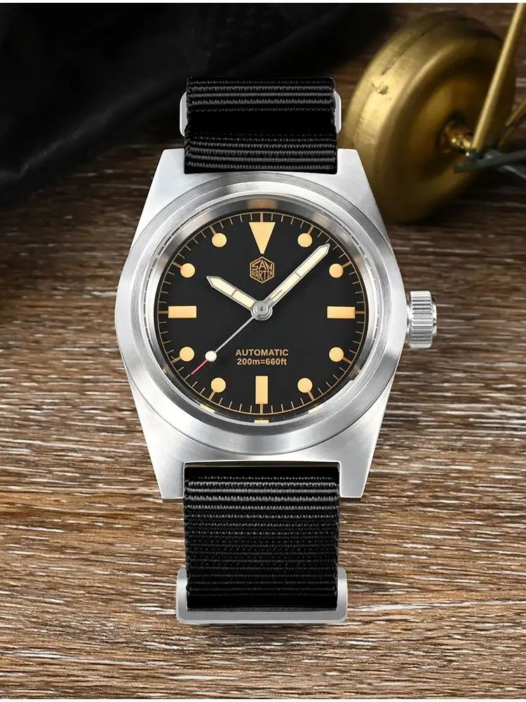 San Martin 38MM Automatic Mech - Guilloché Dial Watch ulasan dan harga