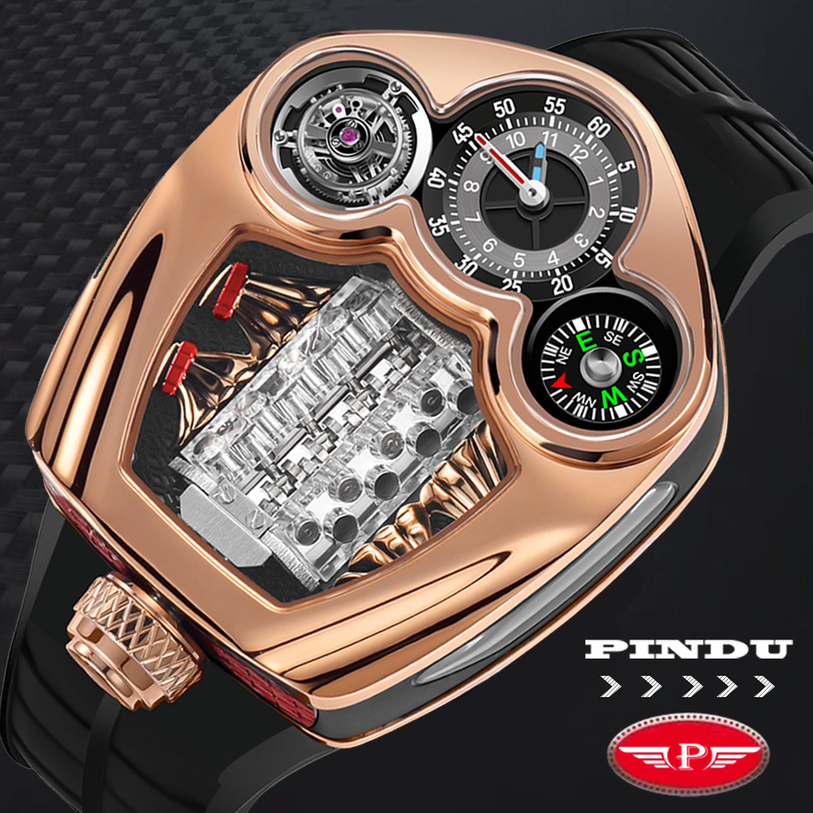 PINDU Design NEW Engine Series - Compass Watch Luxury ulasan dan harga